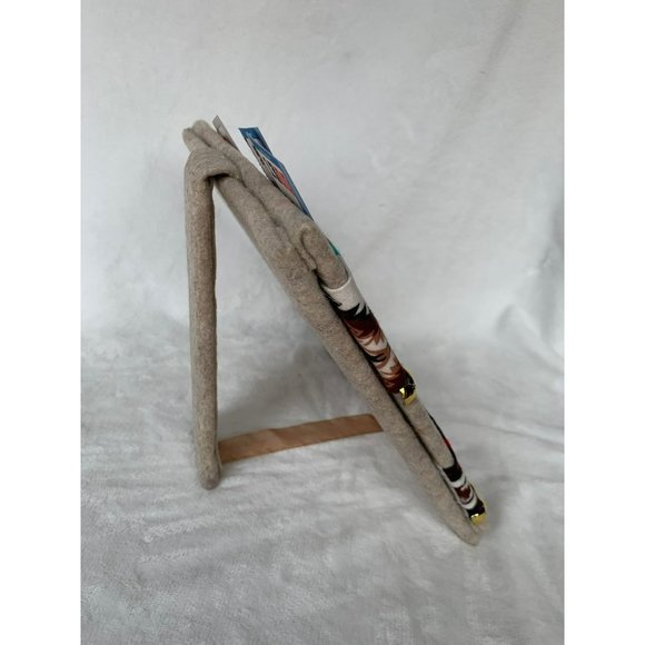 Bingo pull tab tip jar, playing card caddy holder western aztec design gold trim - Picture 3 of 4